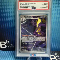 2025 POKEMON PFL EN-PHANTASMAL FLAMES ILLUSTRATION RARE #103 TOXTRICITY PSA 10 - Image 1