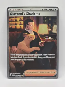 Pokemon TCG Giovanni's Charisma 204/165 Scarlet Violet 151 Special Illustration - Image 1