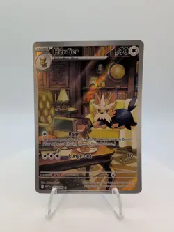 Herdier 155/086 SV White Flare Illustration Rare Pokemon Holo Card NM - Image 1
