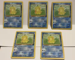 Psyduck 65/82 Team Rocket Unlimited English Pokemon TCG Lot of 5 - Image 1