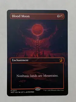 MTG Blood Moon 0077 *ANIME BORDERLESS* - Wilds of Eldraine Anime #77 NM - Image 1