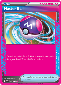 MASTER BALL 153/162 ACE SPEC RARE TEMPORAL FORCES POKEMON NM/M - Image 1