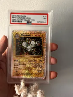 Magneton Legendary Collection Reverse Holo 28/110 2002 Pokemon Card Foil PSA 7 - Image 5