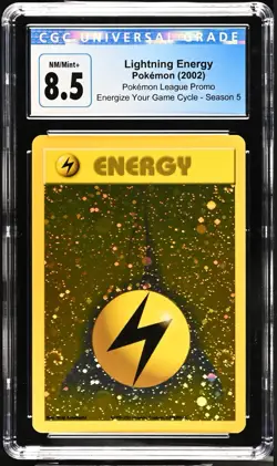 CGC 8.5 - 2002 League Promo Lightning Energy - Energize Your Game Cycle - SWIRLS - Image 1