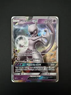 Pokemon Mewtwo GX Shining Legends Ultra Rare Full Art Holo 39/73 - LP - Image 1
