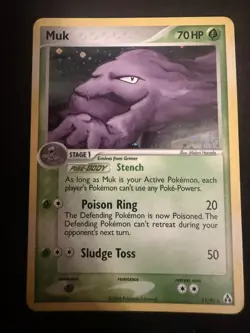 Muk 11/92 EX Legend Maker Set Pokemon Card TCG Holo Rare - Image 1