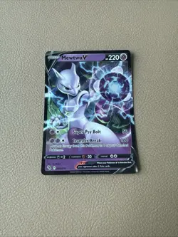 2022 Pokemon MEWTWO V #030/078 Pokemon GO Holo Ultra Rare English - Image 1