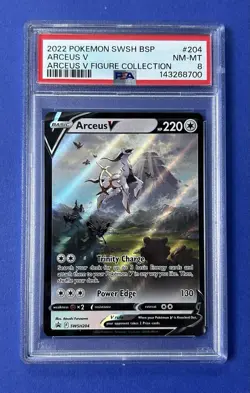 2022 Pokemon SWSH BSP Arceus V Figure Collection #204 PSA 8 NM-MT - Image 1
