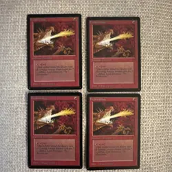 MTG Firebreathing Limited Edition Beta Set of 4 Magic the Gathering Cards - Image 1
