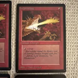 MTG Firebreathing Limited Edition Beta Set of 4 Magic the Gathering Cards - Image 3