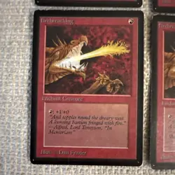 MTG Firebreathing Limited Edition Beta Set of 4 Magic the Gathering Cards - Image 5