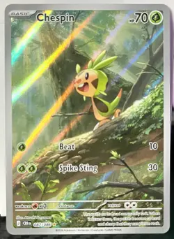 Chespin 087/086 Chaos Rising Illustration Rare Reverse Holo Pokemon TCG - Image 1