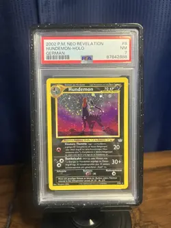 PSA 7 Pokemon Neo Rev German Houndoom Holo 8/64 w/used Midnight graded guard PSA - Image 1