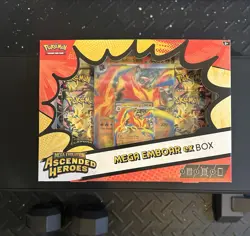 Pokemon 3x Lot Ascended Heroes Mega ex Box Set Meganium ~Emboar~ Feraligatr TCG - Image 5