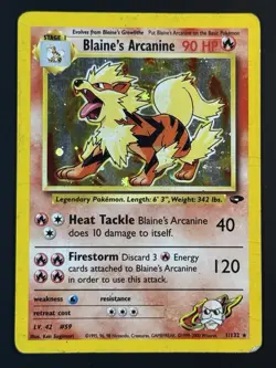 Pokemon Blaine's Arcanine 1/132 Holo Unlimited Gym Challenge - HP - Image 1