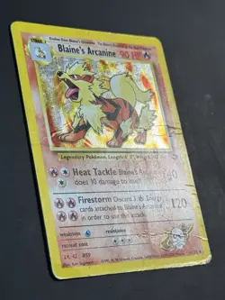 Pokemon Blaine's Arcanine 1/132 Holo Unlimited Gym Challenge - HP - Image 2