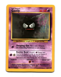 Pokemon Base Set Gastly Common 050/102 - Image 1