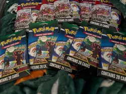 10x MJ holding pokemon Card Random Pack . 25 And 20 cards 1 foil guaranteed Each - Image 2