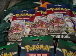 10x MJ holding pokemon Card Random Pack . 25 And 20 cards 1 foil guaranteed Each - Image 3