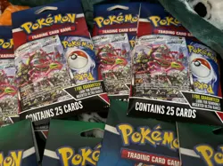 10x MJ holding pokemon Card Random Pack . 25 And 20 cards 1 foil guaranteed Each - Image 4