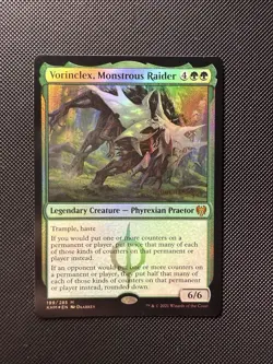 Mtg Kaldheim Vorinclex Monstrous Raider Prerelease Promo NM Foil Mythic 199/285 - Image 1