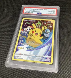 PSA 10 Pikachu SWSH020 Black Star Promo Figure Pokemon Card GEM MINT - Image 1
