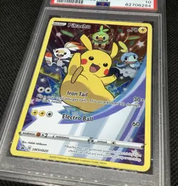 PSA 10 Pikachu SWSH020 Black Star Promo Figure Pokemon Card GEM MINT - Image 4