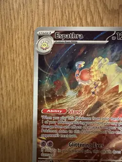 Pokemon TCG Espathra Holo Card 197/182 Sv04: Paradox Rift Illustration Rare - Image 2