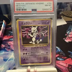 Pokemon Japanese Mewtwo No. 150 Vending Series 3 PSA 8 NM-MT - Image 1
