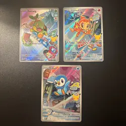 Chimchar, Piplup, Turtwig Pokemon 30th Anniversary First Partner Set of 3 Promo - Image 1