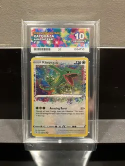 🔥 RAYQUAZA AMAZING RARE 138 VIVID VOLTAGE ACE 10 POKEMON NOT PSA 🔥 - Image 1