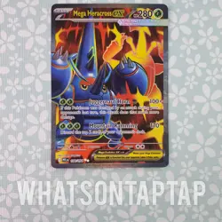 Pokemon Card Mega Heracross Ex 108/094 Mega Evolution Phantasmal Flames NM - Image 1