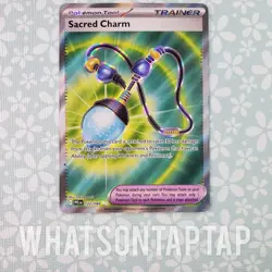 Pokemon Card Sacred Charm 122/094 Secret Rare Mega Evolution Phantasmal Flames - Image 1