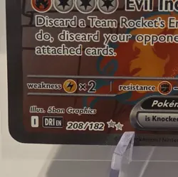The Pokemon Company Pokemon TCG Team Rocket's Moltres ex 208/182 UR FA Holo EN - Image 2