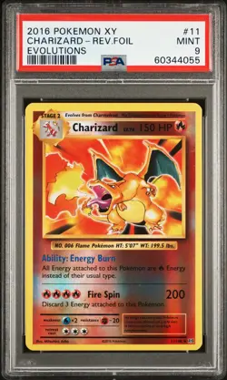 Charizard - Reverse Holo Pokemon XY Evolutions 11 PSA 9 - Image 1