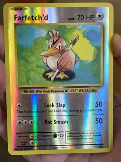 POKEMON FARFETCH'D 68/108 RARE REVERSE HOLOFOIL EVOLUTIONS NM CARD - Image 1