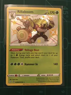 Pokemon - Rillaboom - SV006/SV122 - Shining Fates Shiny Vault - Holo NM - Image 1
