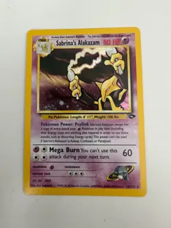 Sabrina's Alakazam 16/132 Holo Rare Gym Challenge Pokemon Unlimited Holo LP - Image 1