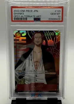 2022 One Piece Japan Shanks OP01 Alternate Art #120 PSA 10 - Image 2