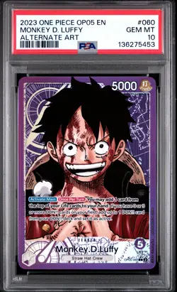 2023 ONE PIECE OP05-AWAKENING OF THE NEW ERA #060 MONKEY D. LUFFY PSA 10 - Image 1