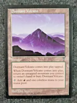 DORMANT VOLCANO â€“ MTG Magic the Gathering Card â€“ Visions â€“ Uncommon....(DS3D1K8) - Image 1