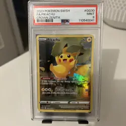 Pokemon Pikachu TCG Crown Zenith Galarian Gallery Holo Card GG30/GG70 PSA 9 Mint - Image 1