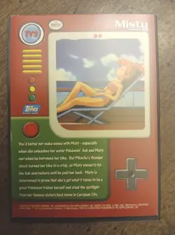 1999 Pokemon Card Topps - TV3 Misty Blue Logo - TV Animation Edition - LP - Image 2