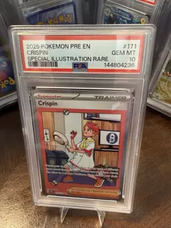PSA 10 Pokemon TCG SV: Prismatic Evolutions CRISPIN 171/131 GEM MINT - Image 1