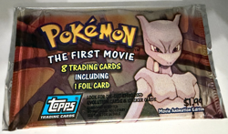 Pokemon Topps The First Movie Sealed Unopened Booster Pack Blue Logo - Image 1