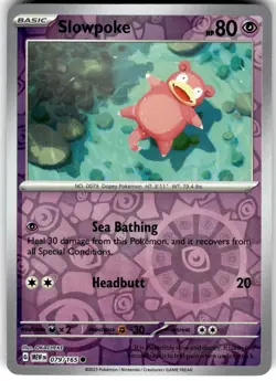 Slowpoke Reverse Holo 079/165 - Scarlet & Violet 151 NM - Image 1