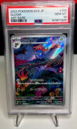 Pokemon Gloom 109/108 SV3 Ruler of the Black Flame Art Rare Holo Japanese PSA 10 - Image 1