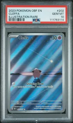Pokemon Cleffa Obsidian Flames Illustration Rare #202 PSA 10 Gem Mint - Image 1