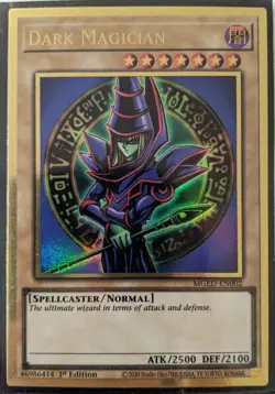 YuGiOh Dark Magician Gold Rare 1st Edition MGED-EN002 NM - Image 1