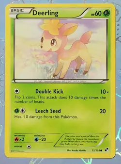 Deerling 13/114 Black & White Pokemon Card VLP - Image 1